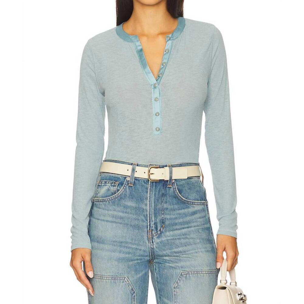 NEW VERONICA BEARD drexler top in antique blue - Picture 1 of 4